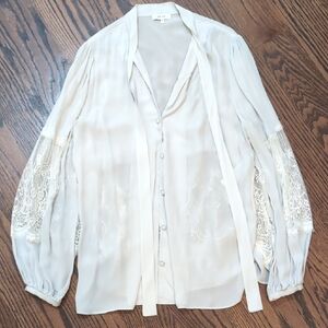 Reisa Light Mint Lace Blouse